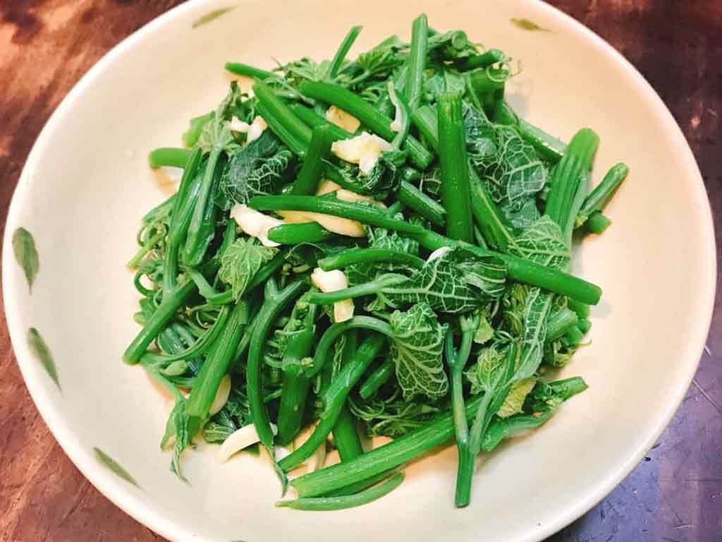 Ngọn Su Su xào tỏi